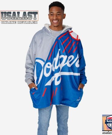 Los Angeles Dodgers Big Logo Blanket Hoodie Hoodie Blanket