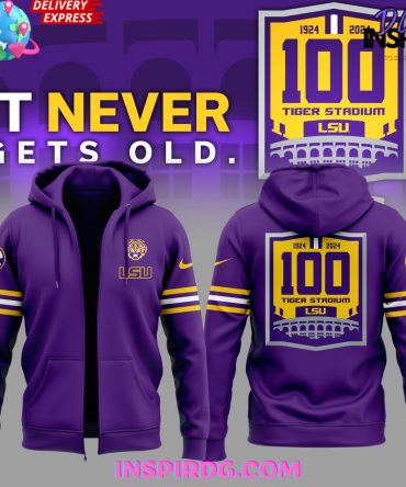Lsu Tigers 100 Tiger Stadium Special Purple Zip Hoodie