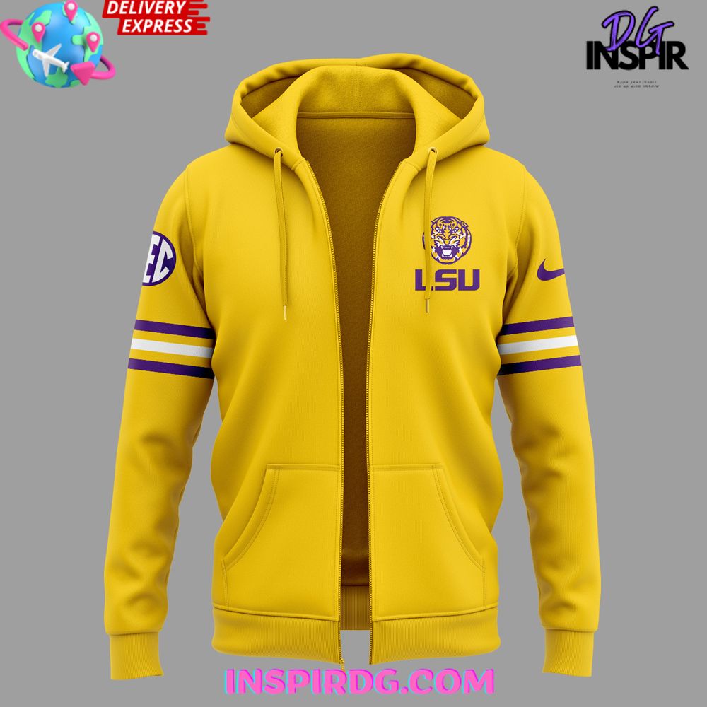 Lsu Tigers 100 Tiger Stadium Special Yellow Zip Hoodie - Image 2