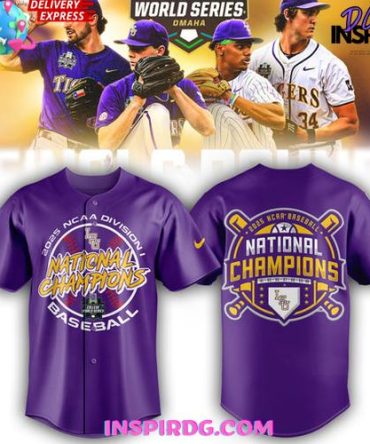 Lsu Tigers 2025 Ncaa Baseball National Champions Purple Edition Baseball Jersey