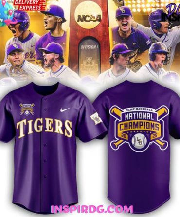 Lsu Tigers 2025 Ncaa Baseball National Champions Purple Edition Baseball Jersey