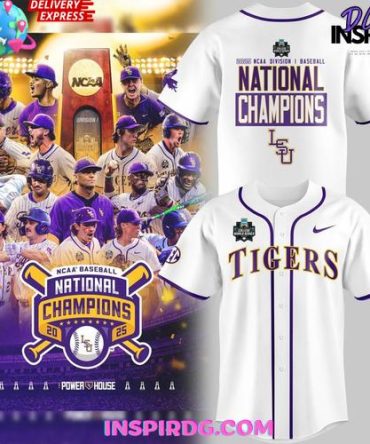 Lsu Tigers 2025 National Champions White Edition Baseball Jersey