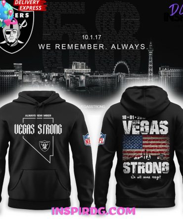 Vegas Strong Raiders Hoodie - Commemorative 10.1.17 Design, Nfl Fan Apparel - Fast Delivery!