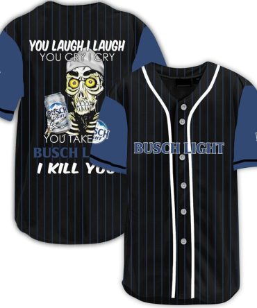 Busch Light Baseball Jersey - Bold Graphic Design For Beer Lovers