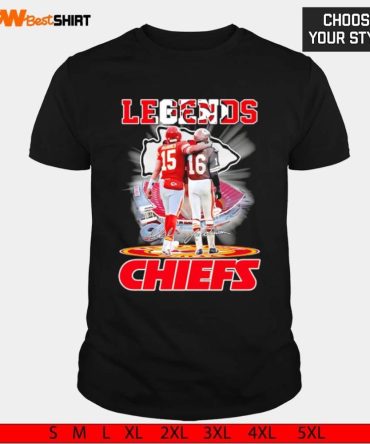 Legends Kansas City Chiefs Patrick Mahomes And Len Dawson Signatures Shirt