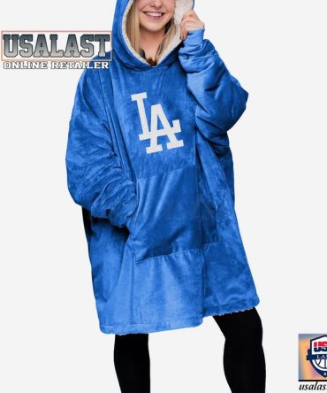 Los Angeles Dodgers Light Blue Blanket Hoodie Hooded Blanket