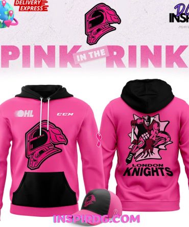 London Knights Pink In The Rink Night 2024 Hoodie