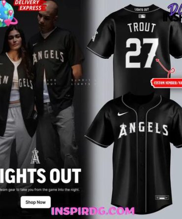 Los Angeles Angels Lights Out Black Special Baseball Jersey