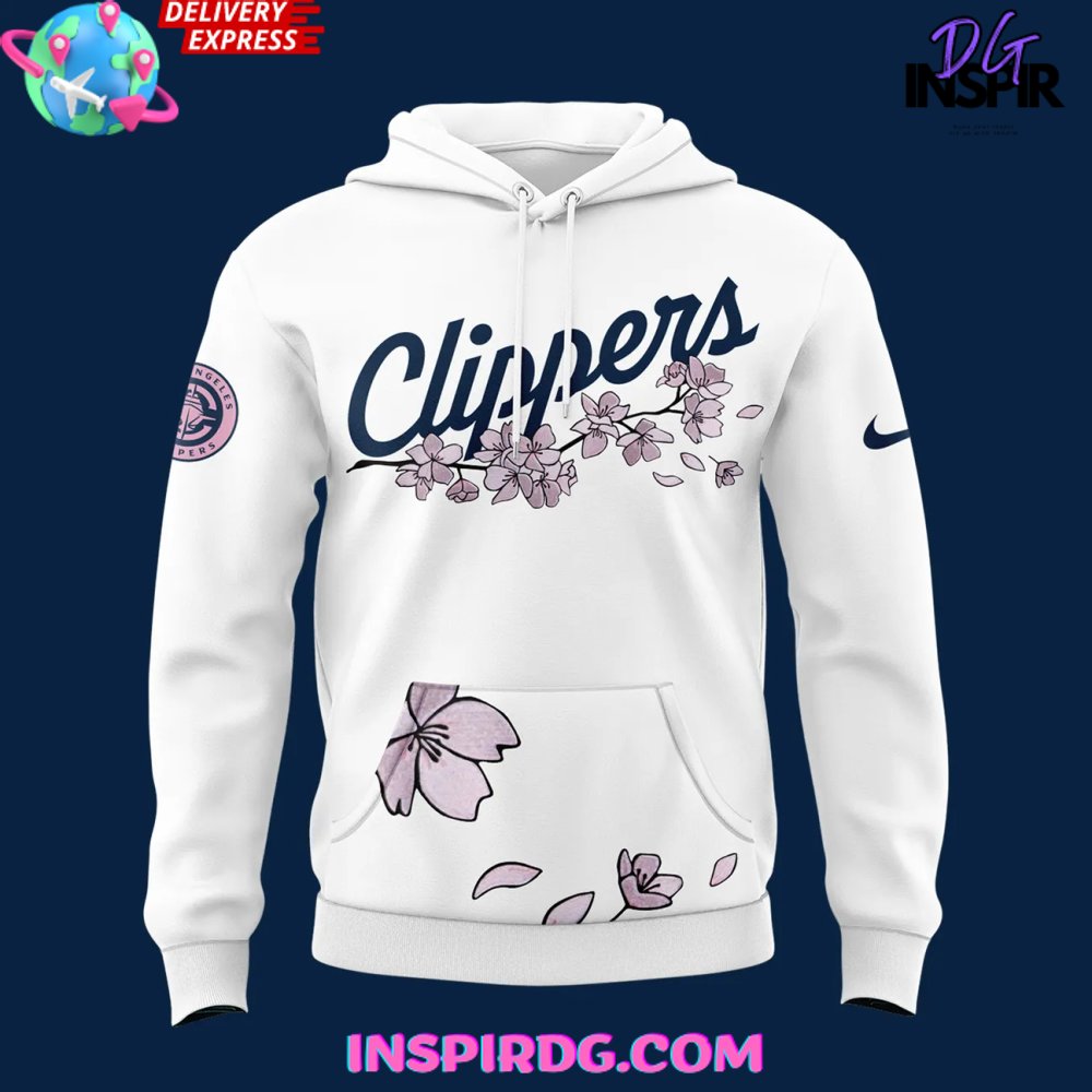 Los Angeles Clippers Japanese Heritage Night 2025 White All Over Print Hoodie, 3D Hoodie - Image 2