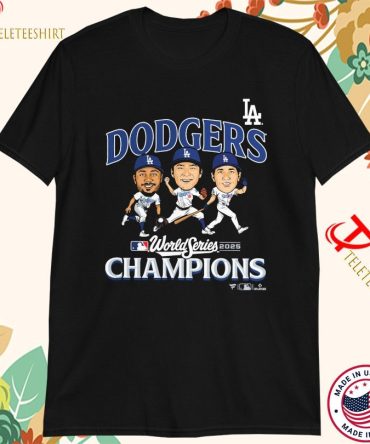 Los Angeles Dodgers 2025 World Series Champions Appeal Play Caricature T-Shirts