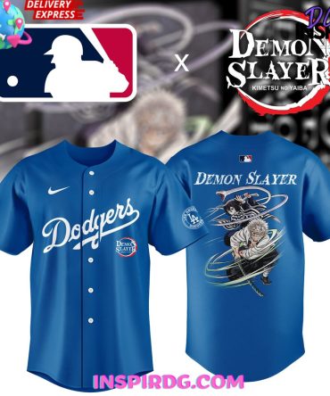 Los Angeles Dodgers Collab Demon Slayer Special Blue Jersey