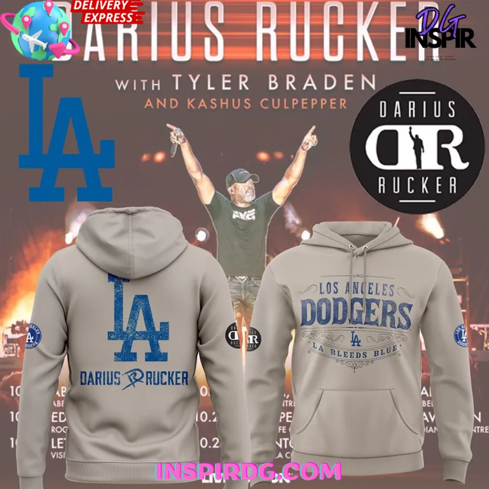 Los Angeles Dodgers Darius Rucker Collection 2025 All Over Print Hoodie