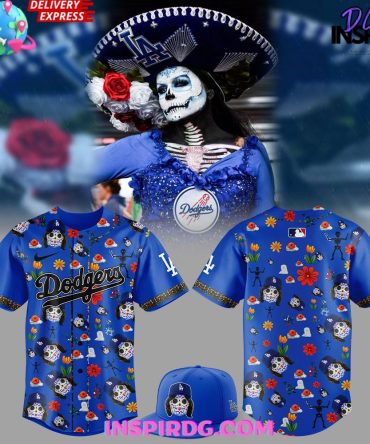 Los Angeles Dodgers Dia De Los 2024 Blue Baseball Jersey