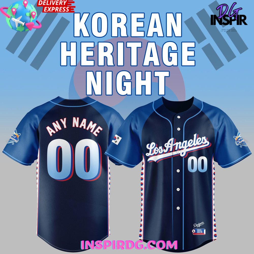 Los Angeles Dodgers Korean Heritage Night 2025 Baseball Jersey