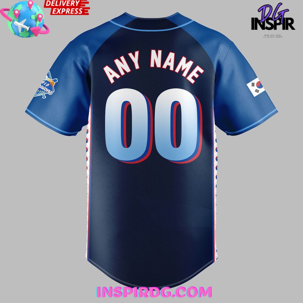 Los Angeles Dodgers Korean Heritage Night 2025 Baseball Jersey - Image 3