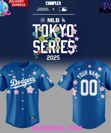 Los Angeles Dodgers Mlb World Tour Tokyo Series 2025 Blue Baseball Jersey