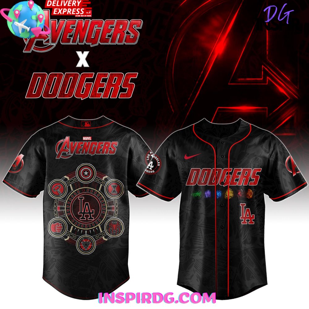 Los Angeles Dodgers Mlb X Marvel Avengers Special Baseball Jersey