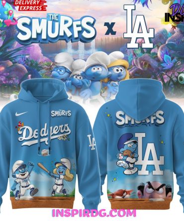 Los Angeles Dodgers Mlb X The Smurfs Night Special Edition All Over Print Hoodie