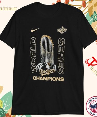 Los Angeles Dodgers Nike 2025 World Series Champions Raise The Trophy T-Shirts