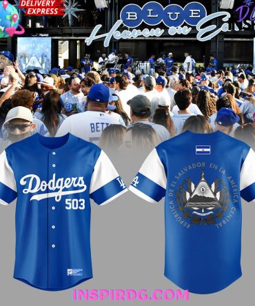 Los Angeles Dodgers Salvadoran Heritage Night 2024 Baseball Jersey