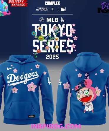 Los Angeles Dodgers Takashi Murakami Mlb Tokyo Series 2025 Blue All Over Print Hoodie, 3D Hoodie