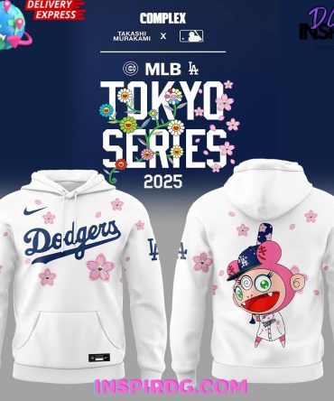 Los Angeles Dodgers Takashi Murakami Mlb Tokyo Series 2025 White All Over Print Hoodie, 3D Hoodie
