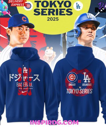 Los Angeles Dodgers Tokyo Series 2025 Blue All Over Print Hoodie, 3D Hoodie