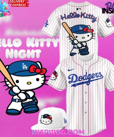 Los Angeles Dodgers X Hello Kitty Night Stripe Baseball Jersey