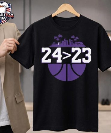 Los Angeles Lakers 24 Over 23 T-Shirt Kobe Bryant Over Lebron James T-Shirt