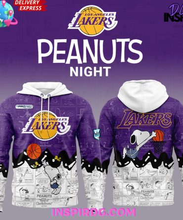 Los Angeles Lakers Anniversary Of Peanuts Special All Over Print Hoodie, 3D Hoodie