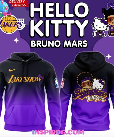Los Angeles Lakers Hello Kitty X Bruno Mars Special Hoodie