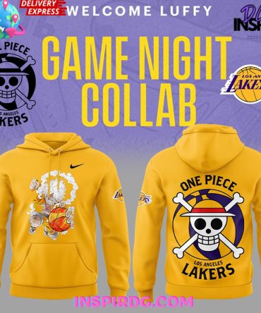 Los Angeles Lakers X One Piece Gear 5 Yellow All Over Print Hoodie, 3D Hoodie
