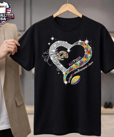 Los Angeles Rams Accept Understand Love Autism Diamond Heart 2026 Unisex Shirt