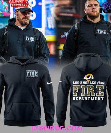Los Angeles Rams Fire Department Camo All Over Print Hoodie, 3D Hoodie