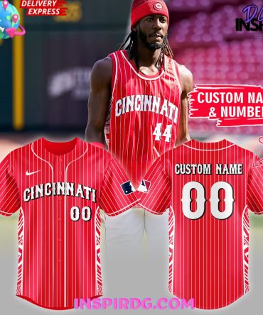 Mlb Cincinnati Reds White Red Stripped Baseball Jersey