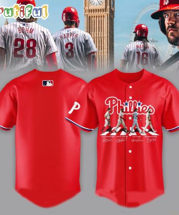 Mlb Philadelphia Go On The Road Baseball Jersey, Phillies Philadelphia Phillies London Series Jersey Shirt