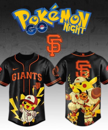 Limited Edition Giants X Pokémon Pikachu Jersey – Perfect For Fans & Collectors!