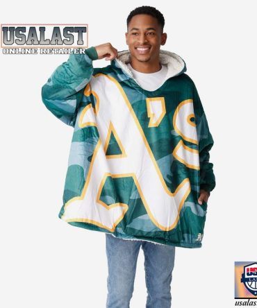 Oakland Athletics Camouflage Blanket Hoodie Hoodie Blanket