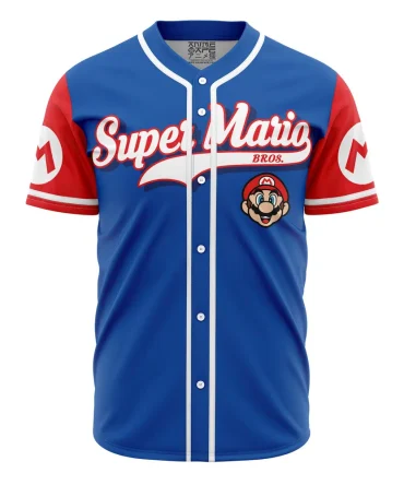 Mario Mario Bros Baseball Jersey