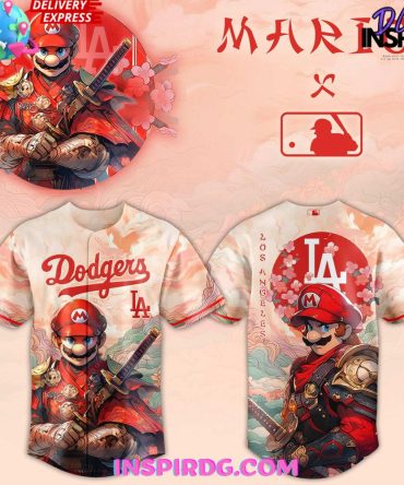 Mario Samurai Hero Los Angeles Dodgers Baseball Jersey