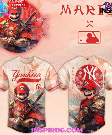 Mario Samurai Hero New York Yankees Baseball Jersey