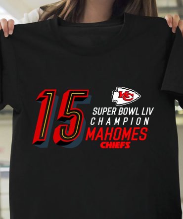 Men'S #15 Patrick Mahomes Kansan City Chiefs Super Bowl Liv Black Shirt S-5Xl, Chiefs Afc East Champions 2021 Football Tee