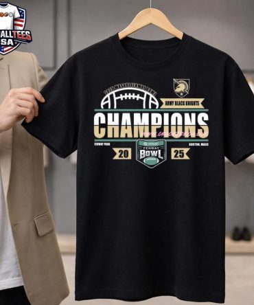 Men'S Army Black Knights Football 2025 Wasabi Fenway Bowl Champions Locker Room Unisex Shirt