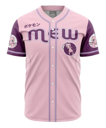 Mew Pokemon Baseball Jersey