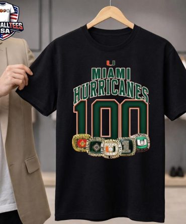 Miami Hurricanes 100 5 Ring Unisex Shirt