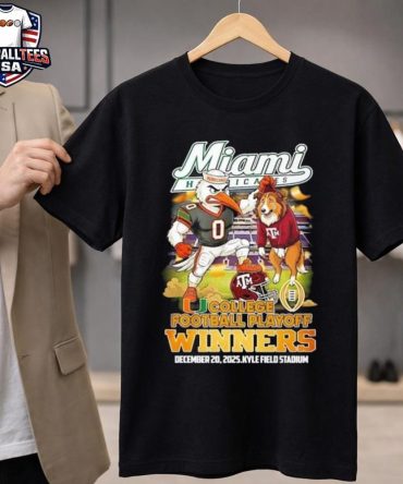 Miami Hurricanes 2025-26 College Football Playoff Bound Winners Mascot Unisex Shirt
