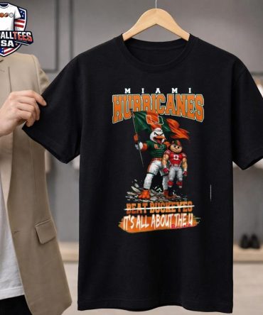 Miami Hurricanes 2025-26 Ncaa College Football Playoffs Beat Buckeyes It'S All About The U Mascot Unisex Shirt
