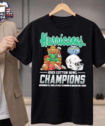 Miami Hurricanes 2025 Goodyear Cotton Bowl Champions Mascot Unisex Shirt