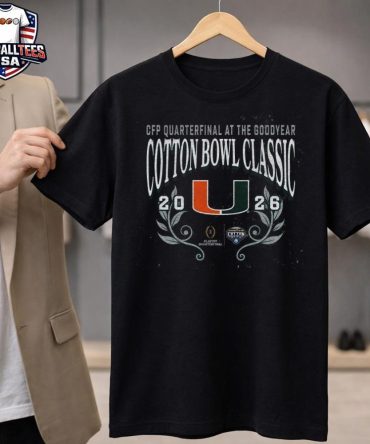 Miami Hurricanes Cfp Quarterfinal At The Goodyear Cotton Bowl Game 2026 Acid Wash Unisex Shirt