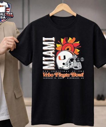 Miami Hurricanes Cfp Semifinal At The 2026 Vrbo Fiesta Bowl Helmet Vintage Unisex Shirt